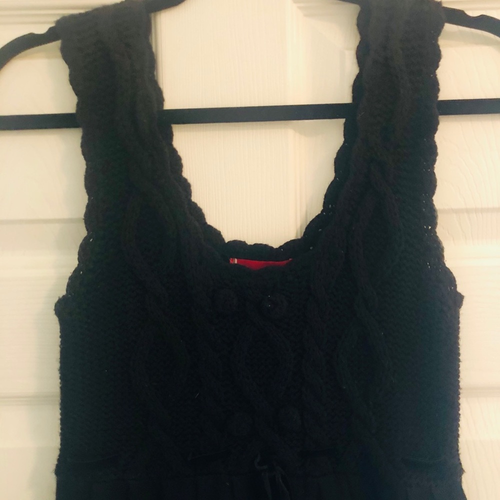 Black knit top
